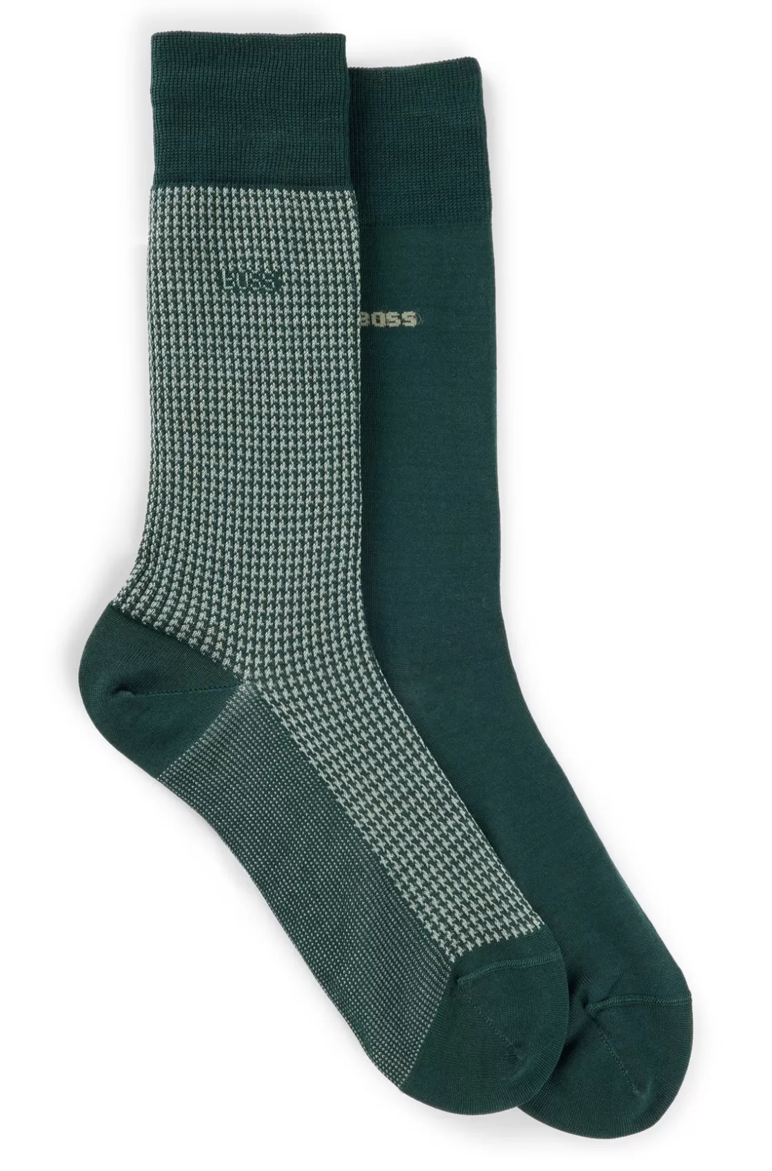 HUGO BOSS Two-pack Of Socks In A Cotton Blend Light Green Cheap
