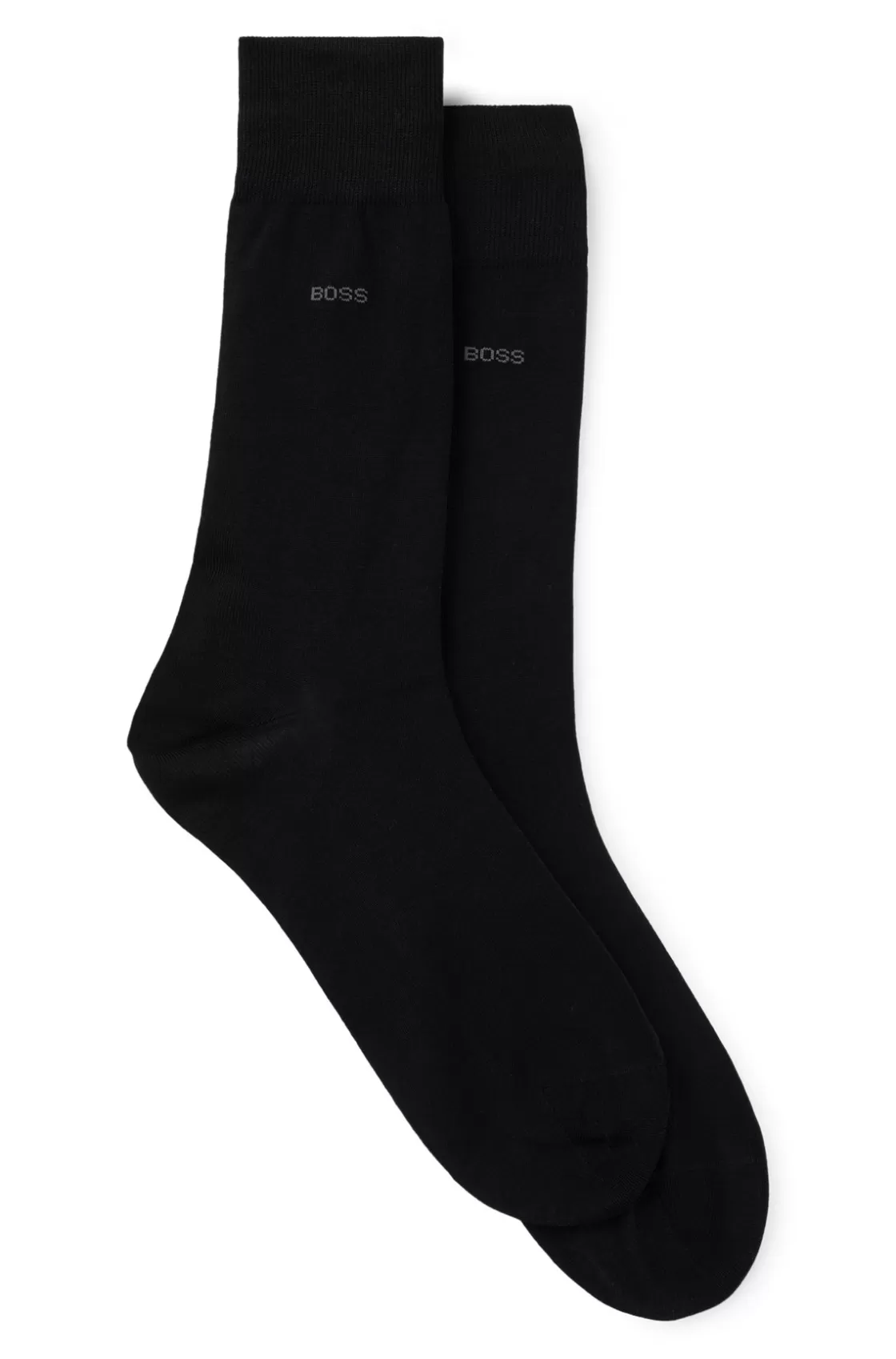 HUGO BOSS Two-pack Of Socks In An Egyptian-cotton Blend Black Discount