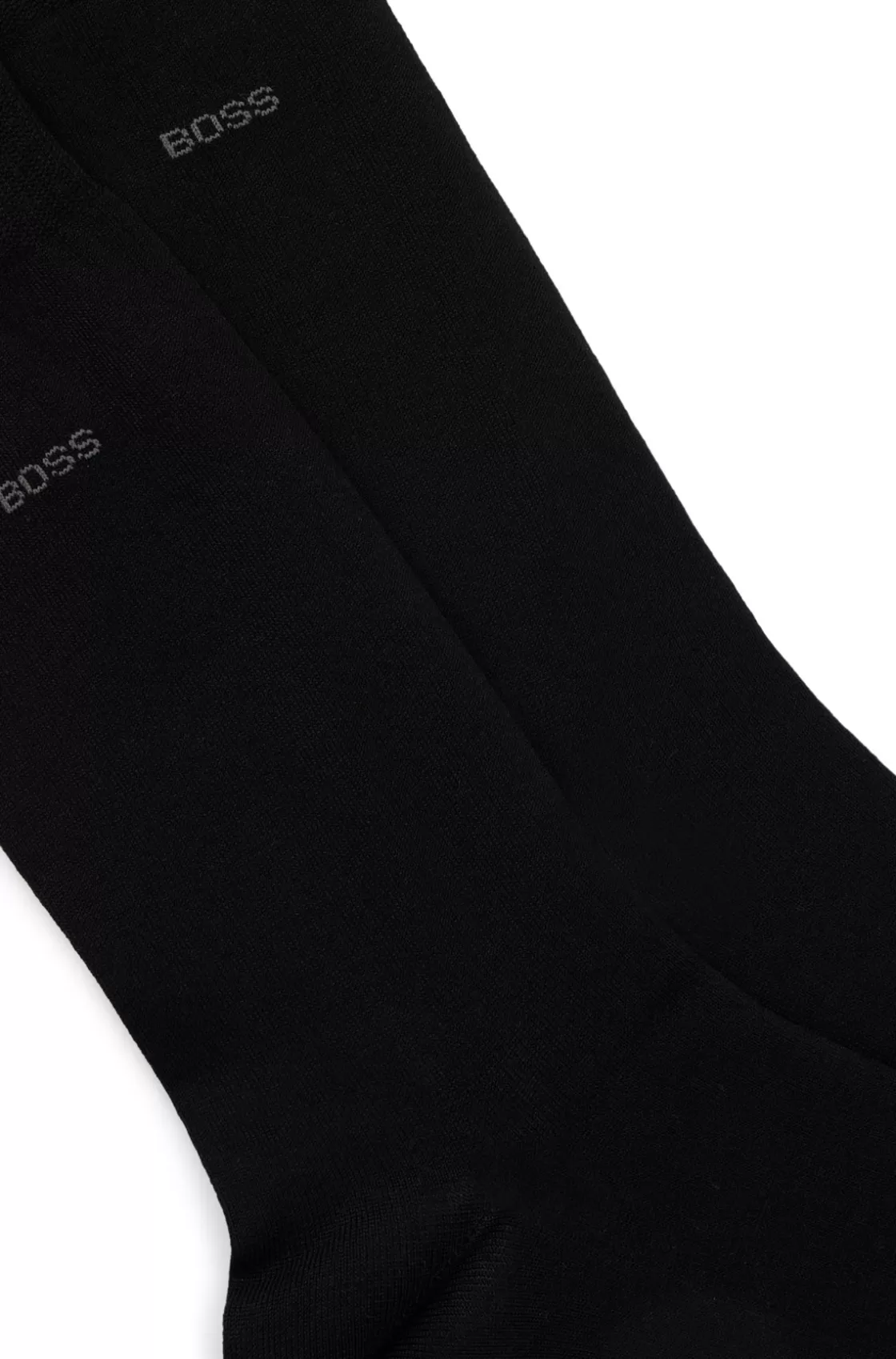 HUGO BOSS Two-pack Of Socks In An Egyptian-cotton Blend Black Discount