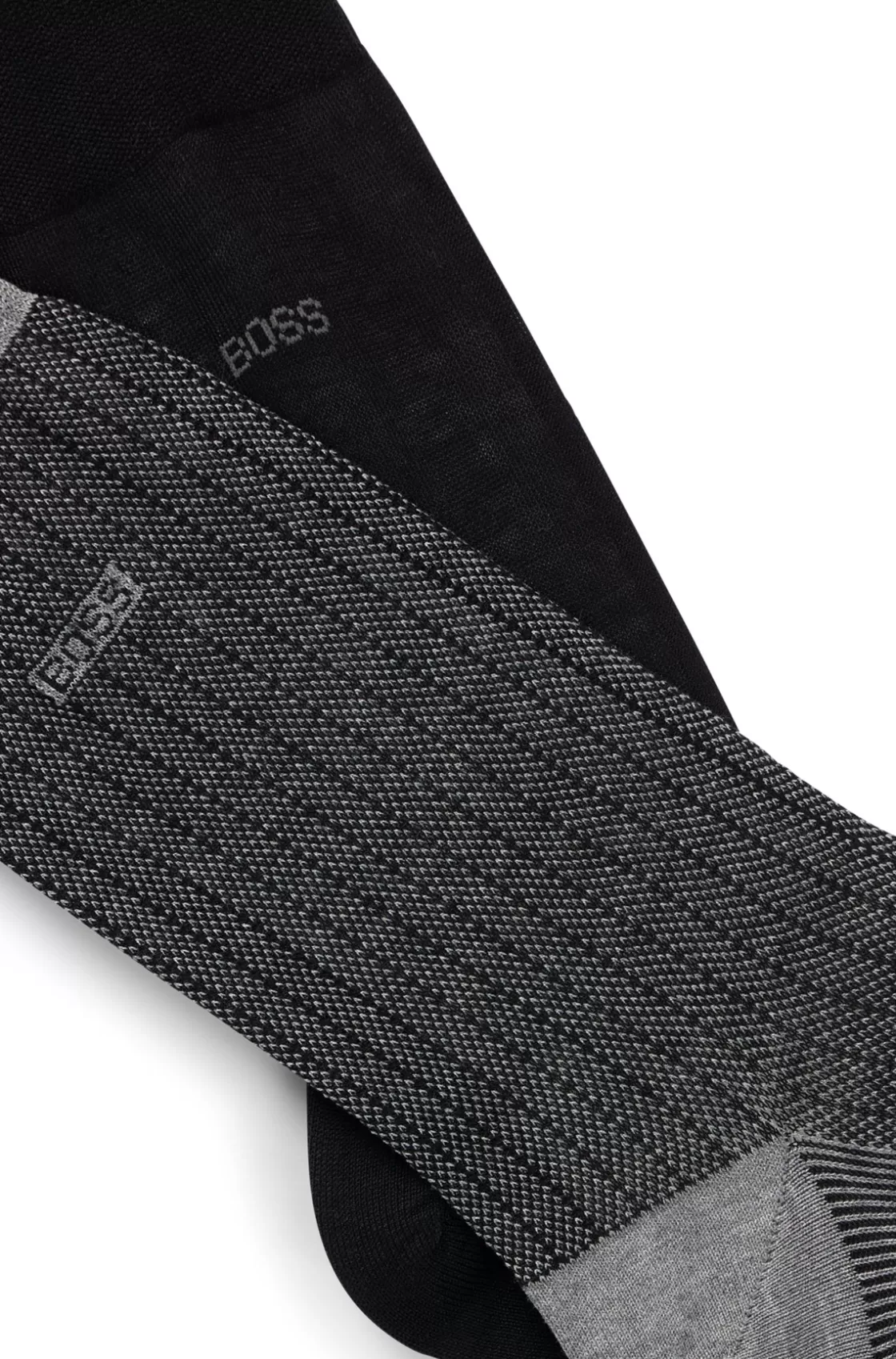 HUGO BOSS Two-pack Of Socks In Mercerized Cotton Black Clearance