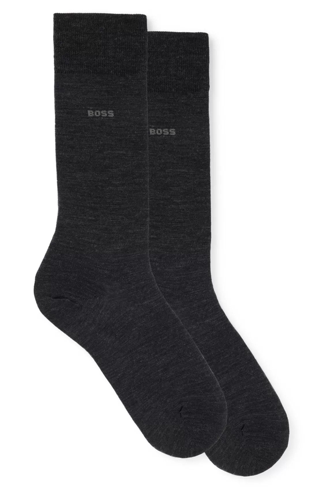 HUGO BOSS Two-pack Of Socks In Wool Dark Grey Discount
