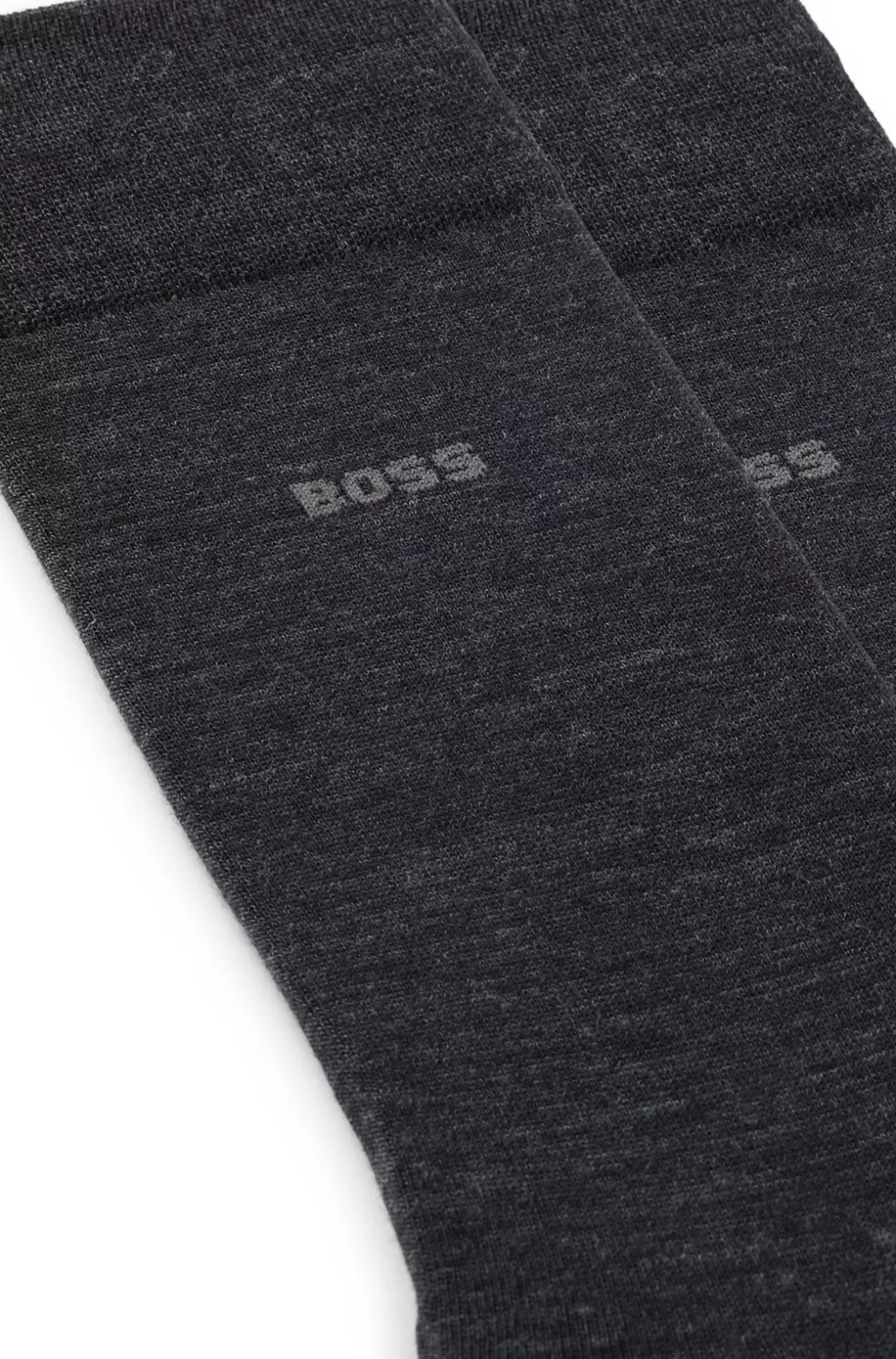 HUGO BOSS Two-pack Of Socks In Wool Dark Grey Discount