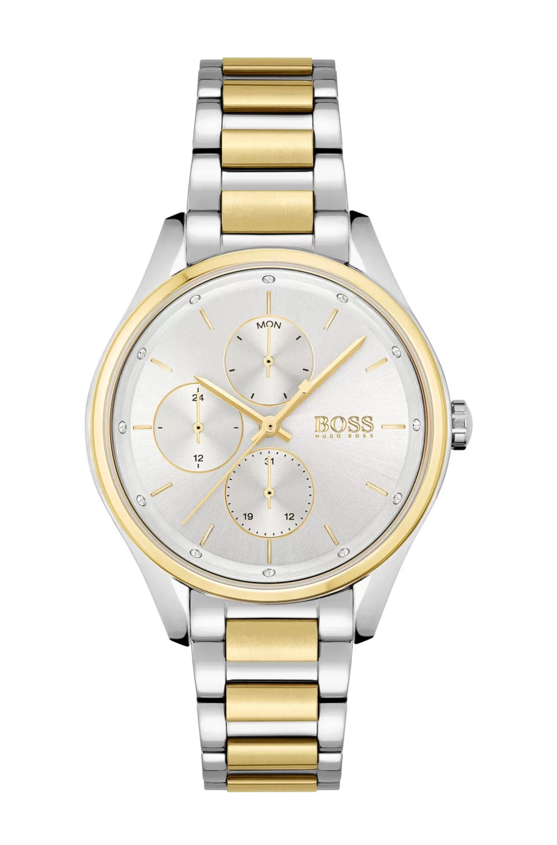 HUGO BOSS Two-tone Watch With Crystals And Link Bracelet Assorted-Pre-Pack Cheap