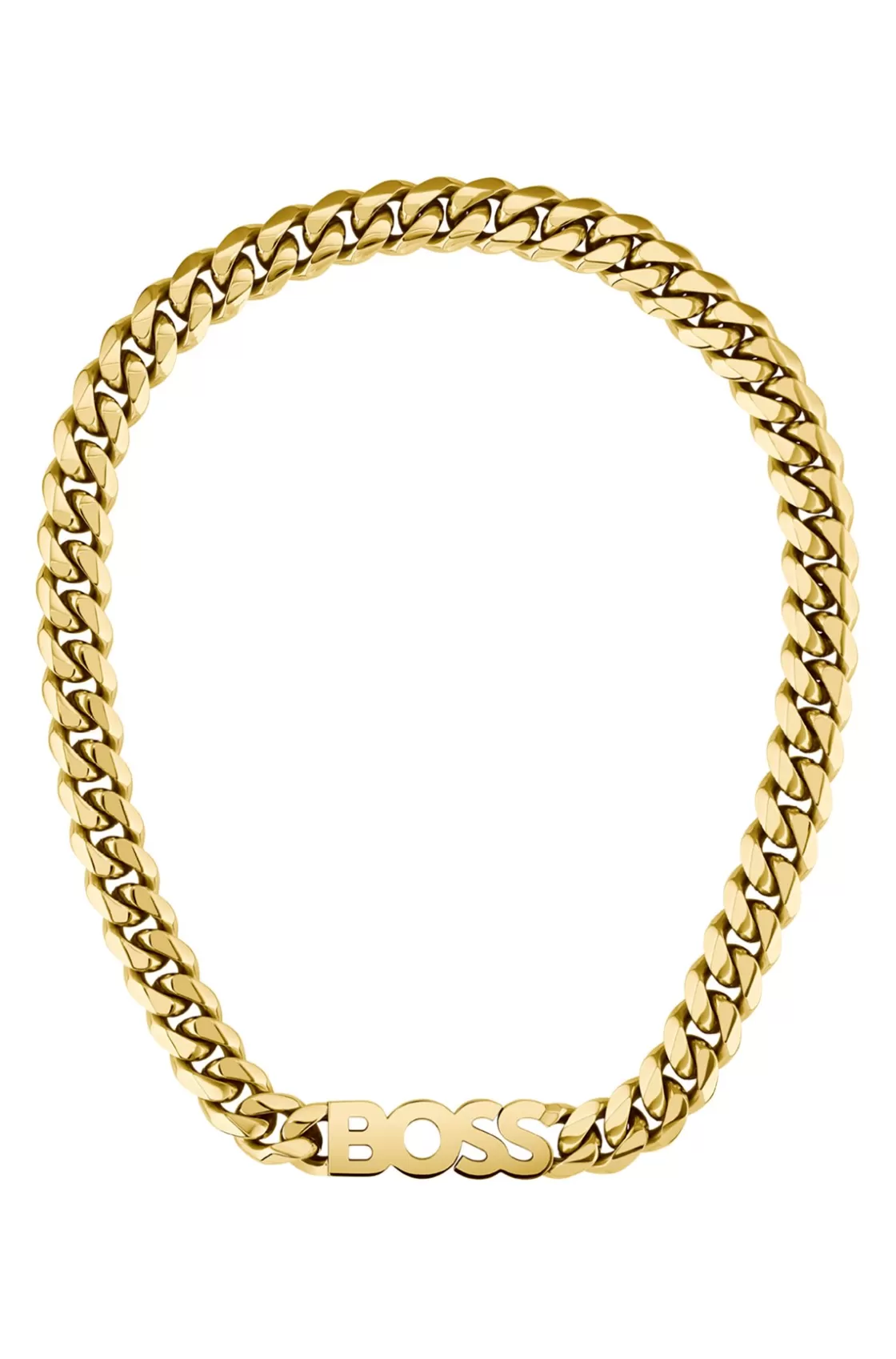 HUGO BOSS Yellow-gold-effect Curb-chain Necklace With Integrated Logo Assorted-Pre-Pack Fashion